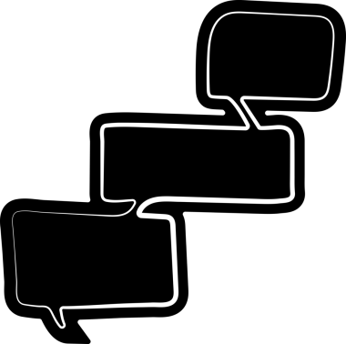 Kara konuşma balonu, diyalog, konuşma, düşünme