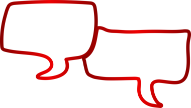 Konuşma baloncukları kırmızı çizgi, sohbet, diyalog