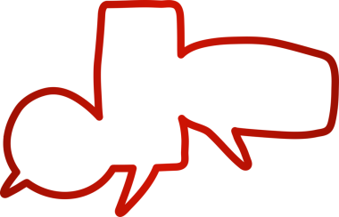 Konuşma baloncukları kırmızı çizgi, sohbet, diyalog