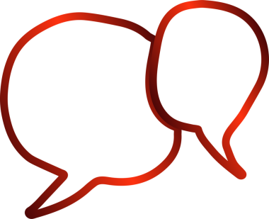 Konuşma baloncukları kırmızı çizgi, sohbet, diyalog