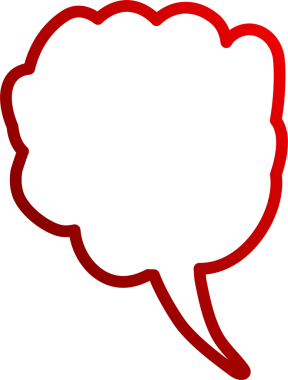 Konuşma baloncukları kırmızı çizgi, sohbet, diyalog