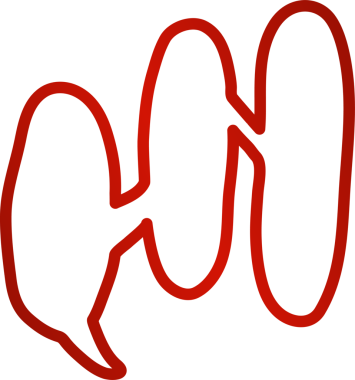 Konuşma baloncukları kırmızı çizgi, sohbet, diyalog