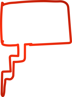 Konuşma baloncukları kırmızı çizgi, sohbet, diyalog