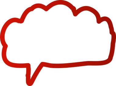Konuşma baloncukları kırmızı çizgi, sohbet, diyalog