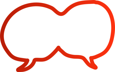 Konuşma baloncukları kırmızı çizgi, sohbet, diyalog