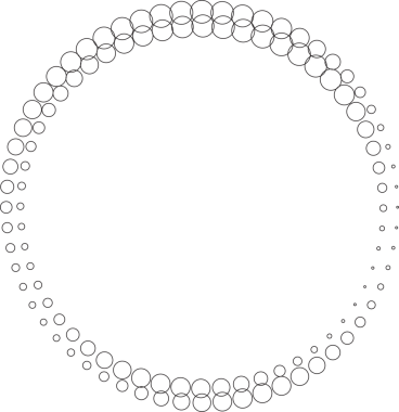 Noktalı dairesel yarım ton çerçeve. Tasarım elementi