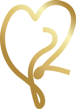 Aralıksız altın çizgiler kalp işareti, aşk, romantik