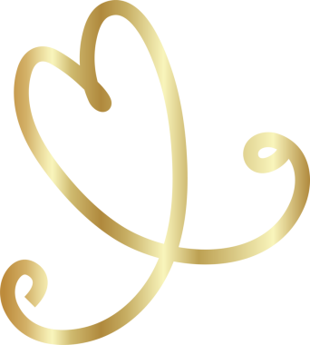 Aralıksız altın çizgiler kalp işareti, aşk, romantik