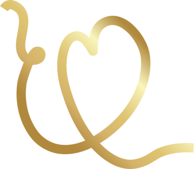 Aralıksız altın çizgiler kalp işareti, aşk, romantik