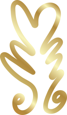 Aralıksız altın çizgiler kalp işareti, aşk, romantik