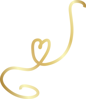 Aralıksız altın çizgiler kalp işareti, aşk, romantik