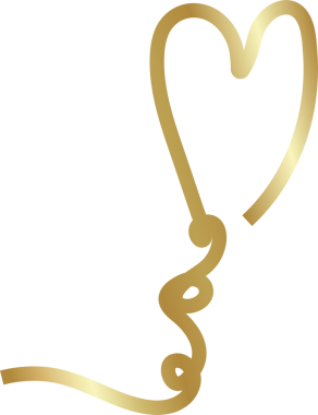 Aralıksız altın çizgiler kalp işareti, aşk, romantik