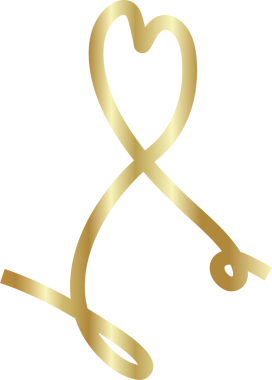 Aralıksız altın çizgiler kalp işareti, aşk, romantik