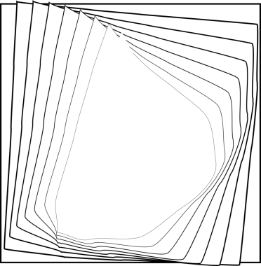 Dönen dairesel kareler. Logo, baskı ve şablon için tasarım ögesi