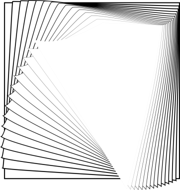 Dönen dairesel kareler. Logo, baskı ve şablon için tasarım ögesi