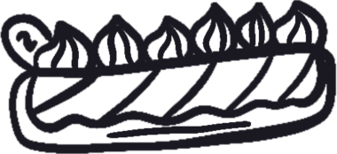 Tatlı yemek ikonu. Kafe ve fırın konsepti