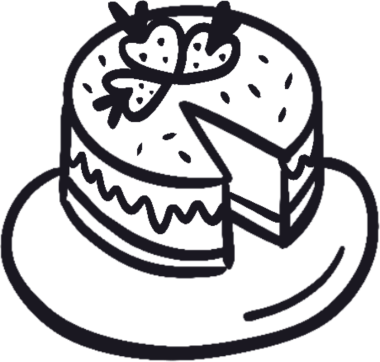 Tatlı yemek ikonu. Kafe ve fırın konsepti