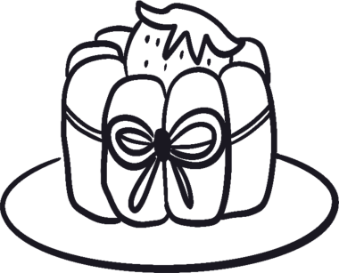 Tatlı yemek ikonu. Kafe ve fırın konsepti