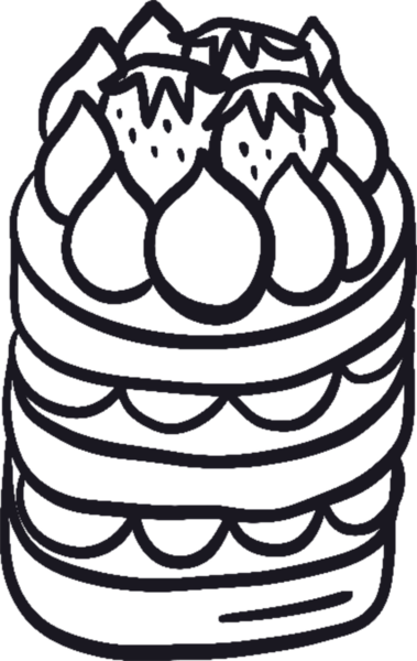 Tatlı yemek ikonu. Kafe ve fırın konsepti