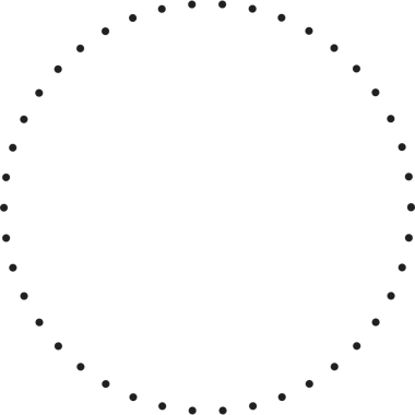 Noktalar daire şeklinde. Tasarım ögeleri