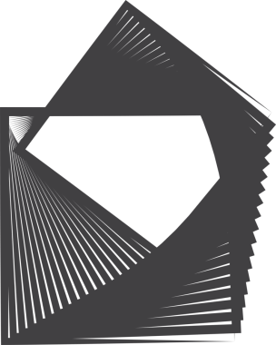 Kare, modern, modaya uygun, funky retro girdap ve dalga şekli