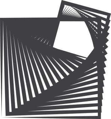 Kare, modern, modaya uygun, funky retro girdap ve dalga şekli