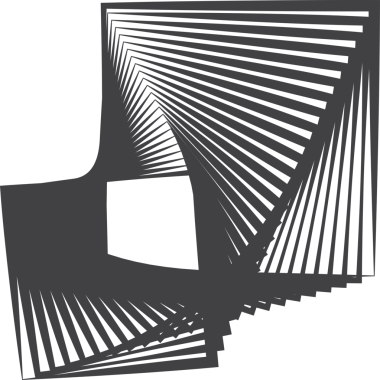 Kare, modern, modaya uygun, funky retro girdap ve dalga şekli