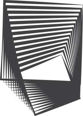 Kare, modern, modaya uygun, funky retro girdap ve dalga şekli