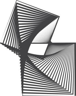 Kare, modern, modaya uygun, funky retro girdap ve dalga şekli