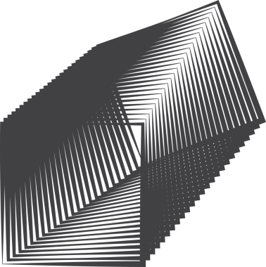 Kare, modern, modaya uygun, funky retro girdap ve dalga şekli