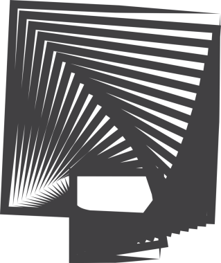 Kare, modern, modaya uygun, funky retro girdap ve dalga şekli