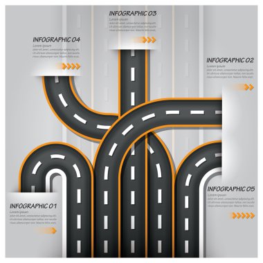 yol ve sokak trafik işareti iş Infographic