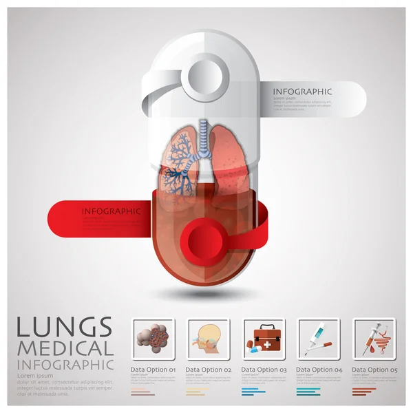 stock vector Pill Capsule Lungs Health And Medical Infographic