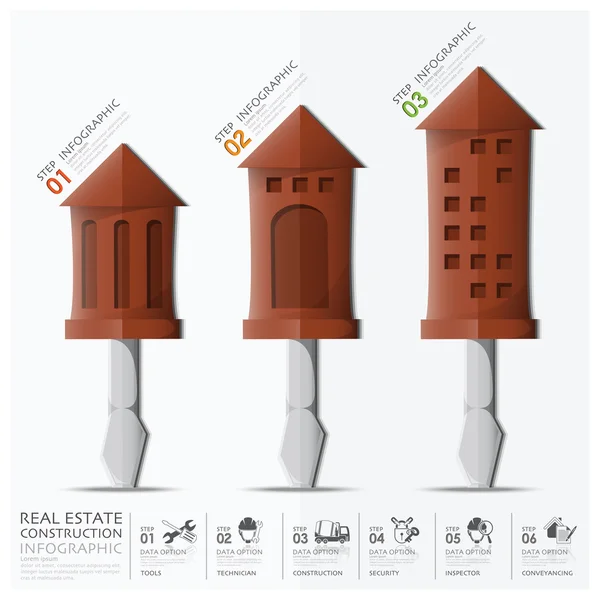 Business And Real Estate Construction Infographic — Stock Vector