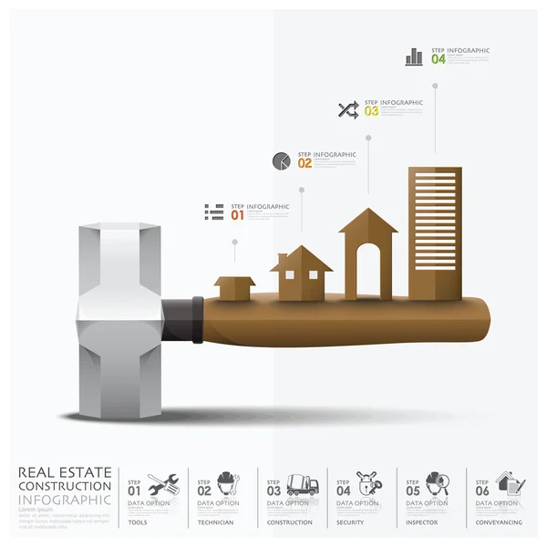 Infografik für Unternehmen und Immobilienbau — Stockvektor