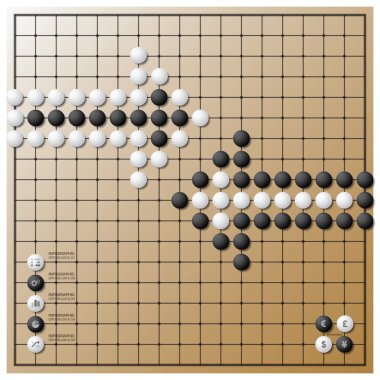 Oyun iş stratejisi Infographic ok şekli ile gitmek