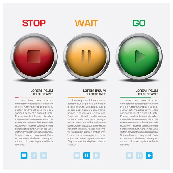 Traffic Light Sign Infographic — Wektor stockowy