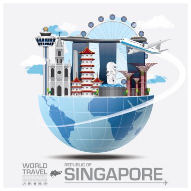 Singapore Landmark Global Travel And Journey Infographic clipart