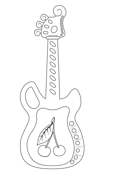 gitar beyaz arkaplanda izole edildi