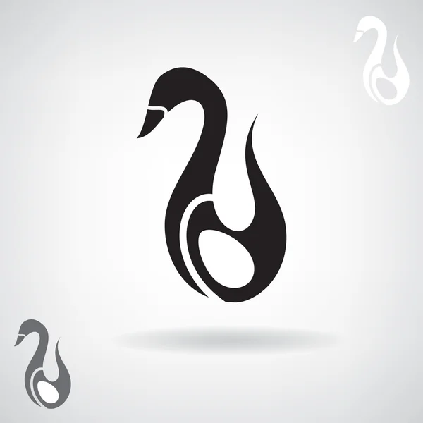 Stilize bir kuğu silüeti. 