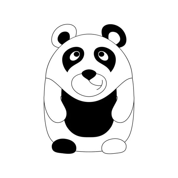 Mignon petit panda dessin animé . — Image vectorielle