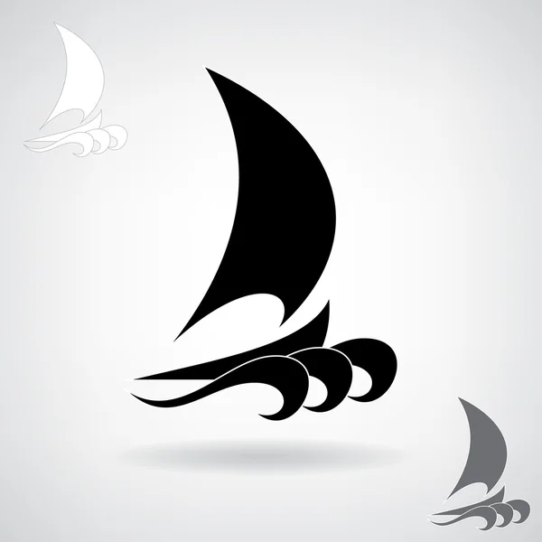 Geminin stilize siyah siluet.