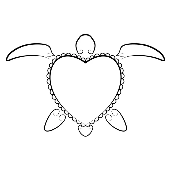 Bir kaplumbağa stilize silüeti.