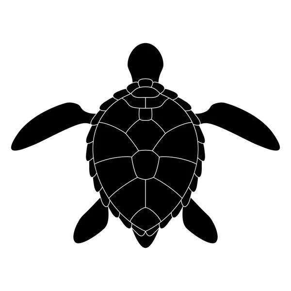 Стилизованный силуэт черепахи . Лицензионные Стоковые Иллюстрации