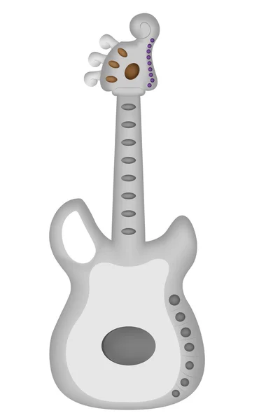 gitar beyaz arkaplanda izole edildi