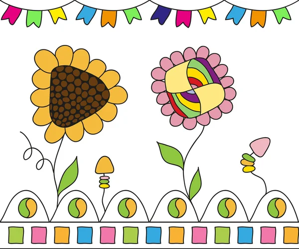 beyaz zemin üzerinde güzel vektör çiçek