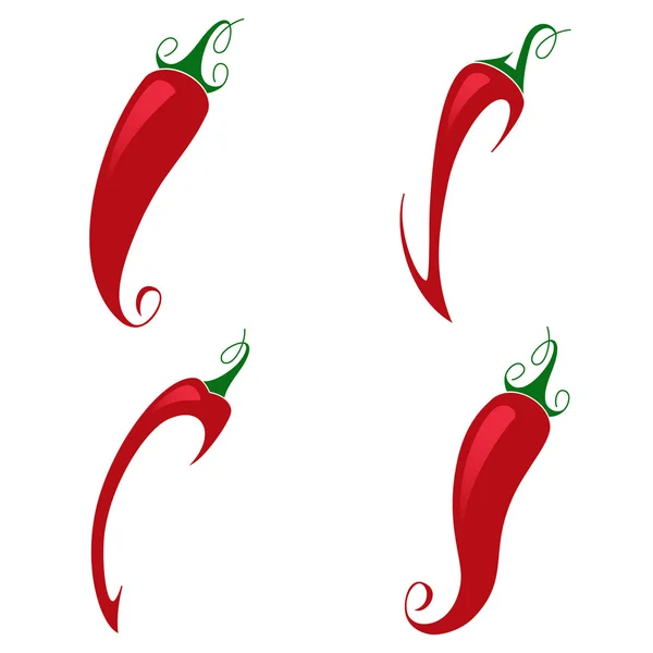 beyaz arkaplanda kırmızı biber