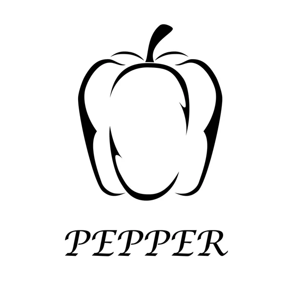 Μαύρο πιπέρι σε λευκό φόντο — Διανυσματικό Αρχείο
