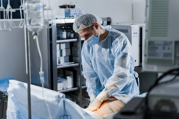 Abdominoplastik Plastische Operation Den Bauch Verkleinern Und Cellulite Entfernen Korrektur — Stockfoto
