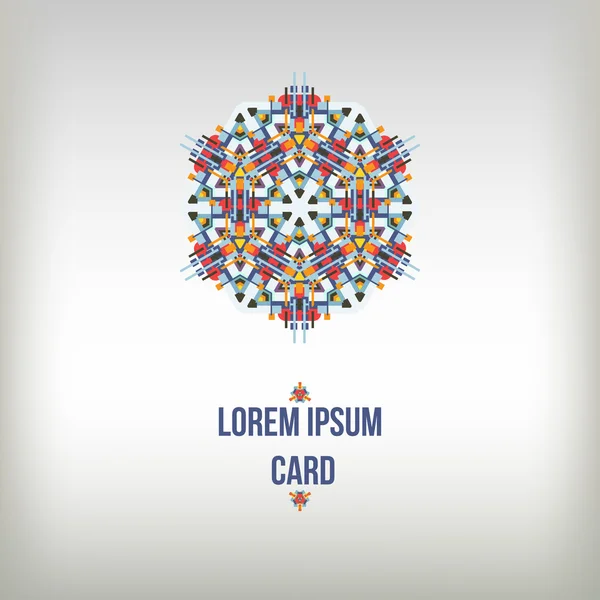 Kaleidoscopic design background. Template design for card. Geometric style. — Stock Vector
